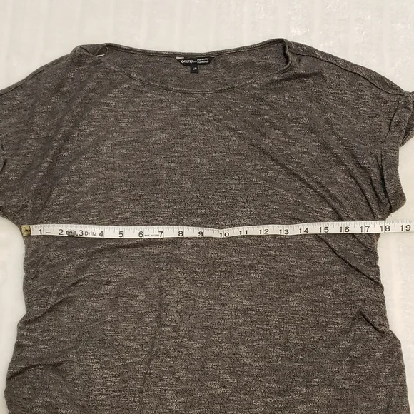 George Heathered Gray Rouched Sides Maternity Top - Picture 12 of 13